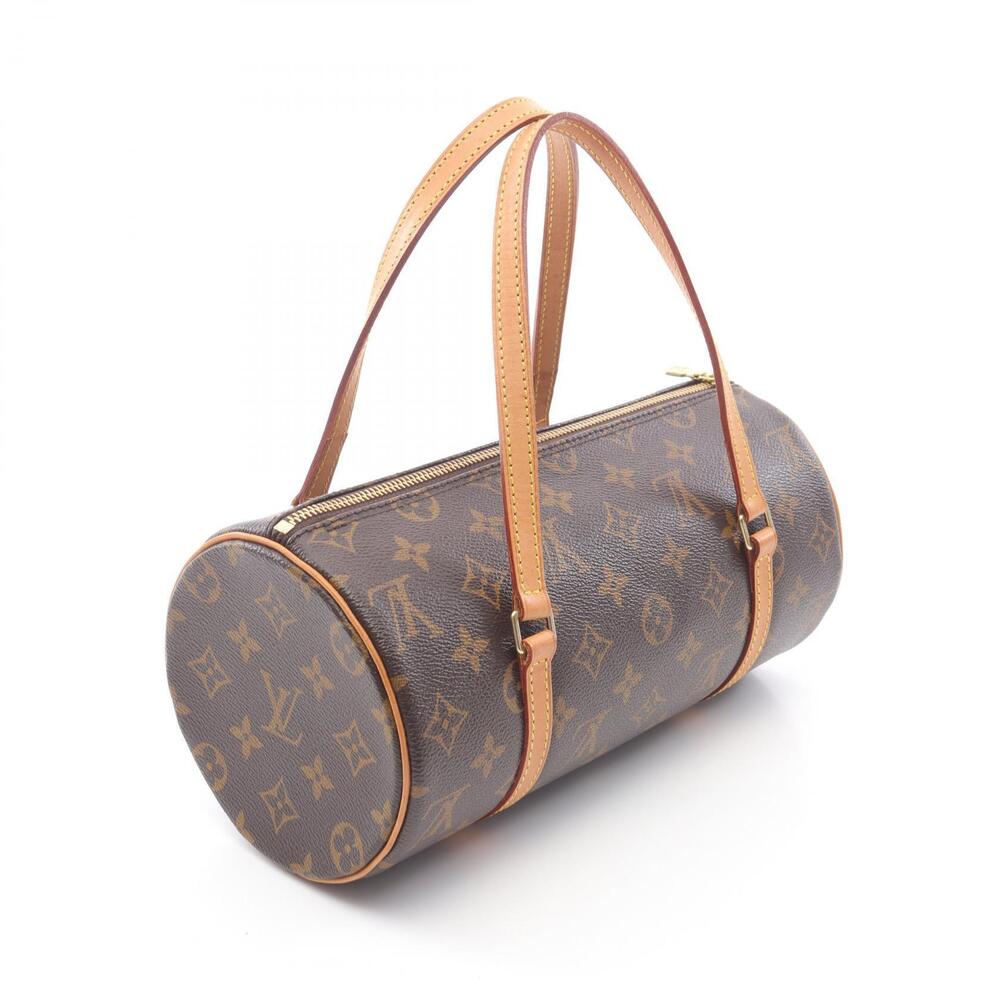 Louis Vuitton Brown Monogram Canvas Papillon Handbag Leather